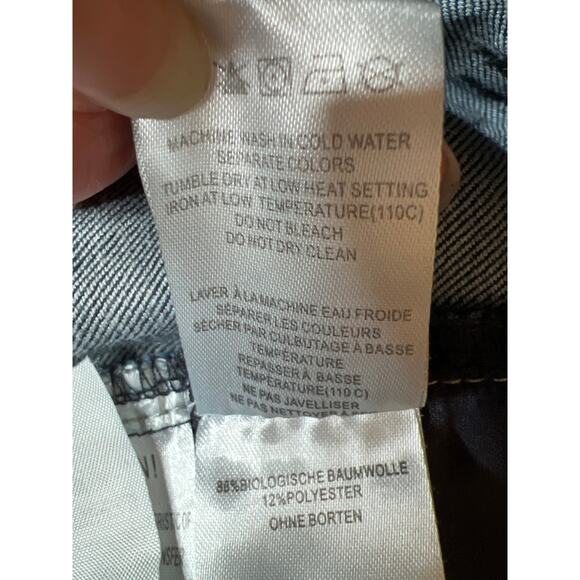 LOLE size 10 jeans, blue organic cotton flare leg low-rise boho hippie - Picture 7 of 12